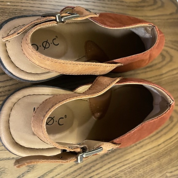 BOC Women's Rust Platform‎ Clogs Mules Adjustable Back Strap Brown Tan Size 8M - Picture 3 of 12